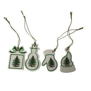 Spode Christmas Tree Ornaments - Set of 4 Small 2" 2.5"